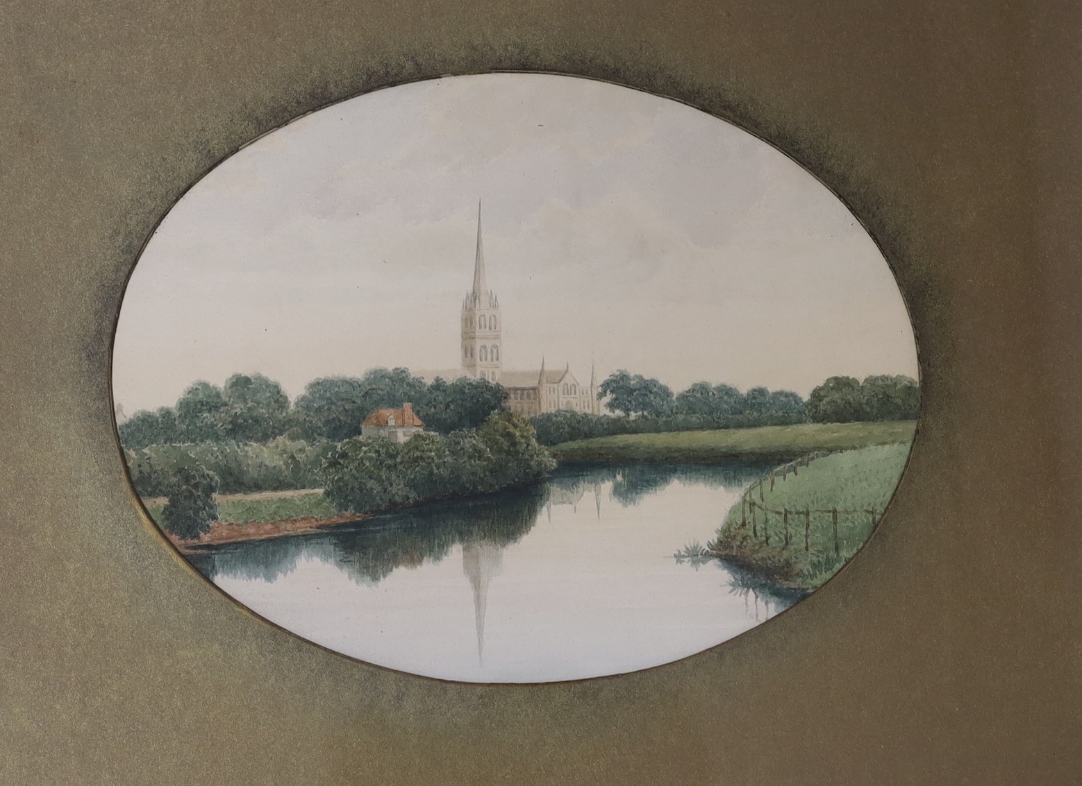 English School c.1900, pair of watercolours, River landscapes near Worcester, 21 x 28cm